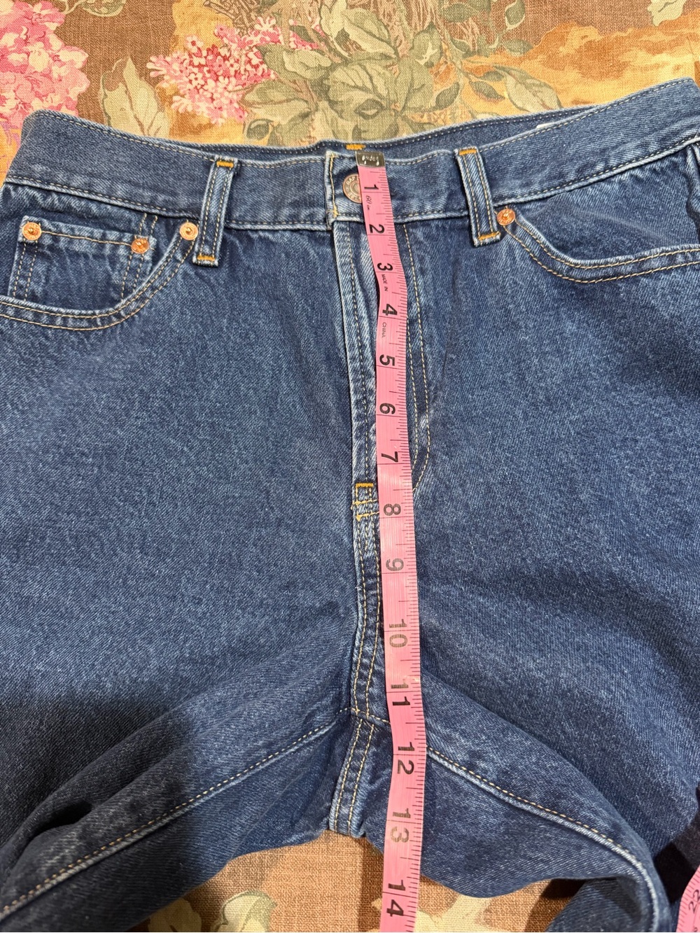 GAP 11" Mid Rise Longline Denim Shorts - Medium Indigo - Picture 10 of 10